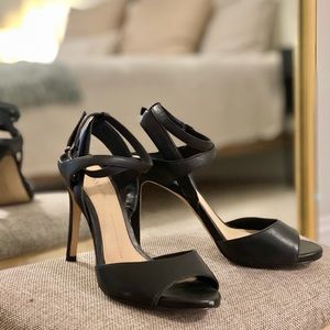 Black Gianni Bini Open Toe Heels